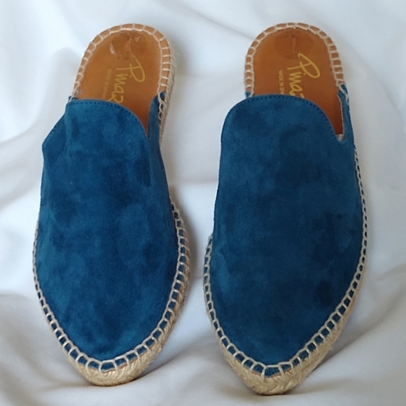 Pinaz Navy Blue Suede Espadrilles Sz 38EU NEW - Picture 4 of 10